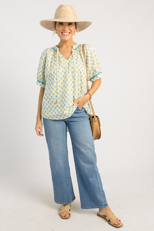 Scallop Trim Floral Top, Blue - 0507-42.jpg