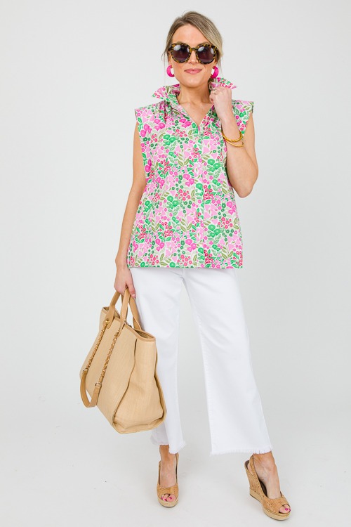 Sleeveless Floral Shirt, Pink - 0507-46.jpg