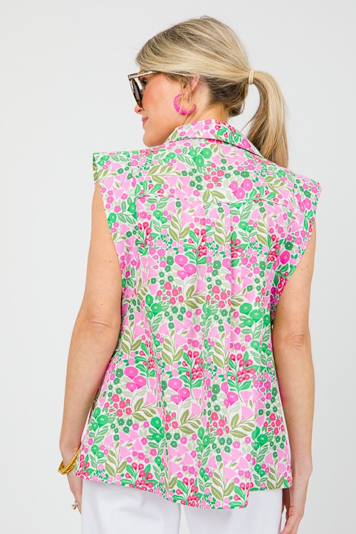 Sleeveless Floral Shirt, Pink - 0507-49.jpg