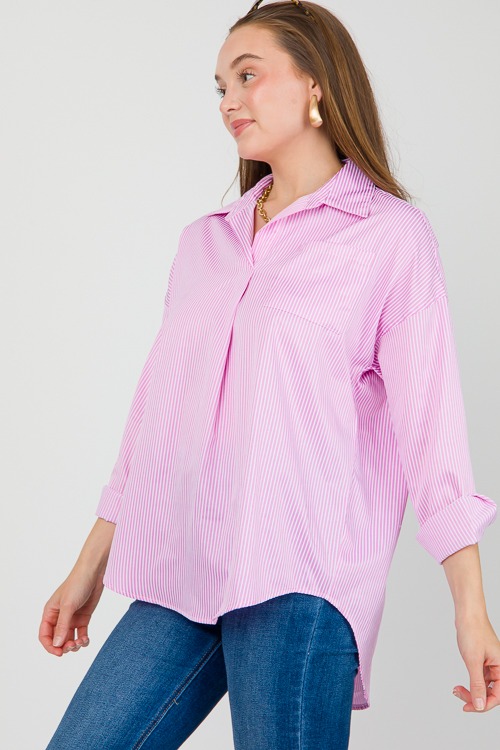 Center Pleat Shirt, Pink Stripe - 0508-100.jpg