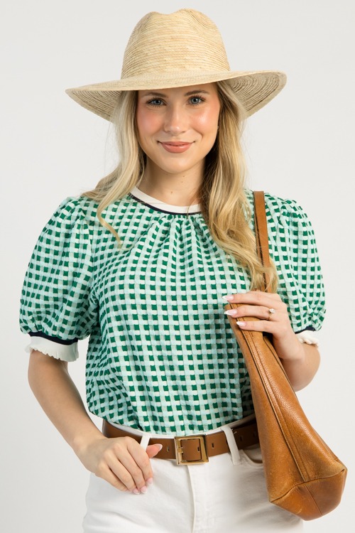 Textured Check Knit Top, Mint - 0508-135.jpg