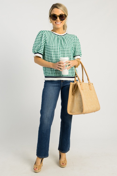 Textured Check Knit Top, Mint - 0508-136.jpg
