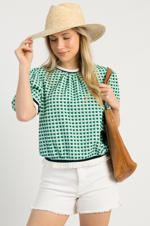 Textured Check Knit Top, Mint - 0508-138.jpg