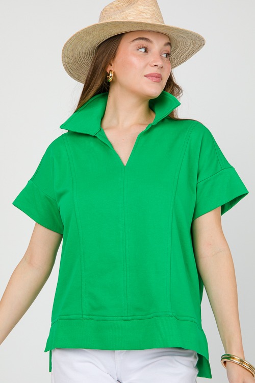 Collared Pullover Top, Green - 0508-41.jpg