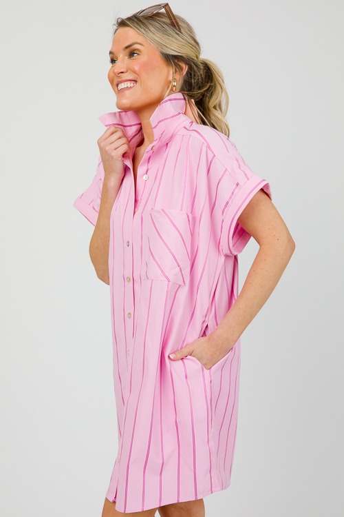 Ribbon Stripe Shirt Dress, Pink - 0508-63.jpg