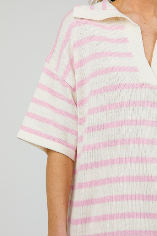 Short Sleeve Sweater, Pink Stri - 0508-69.jpg