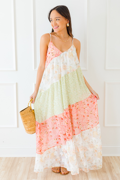 Printed Colorblock Maxi, Multi