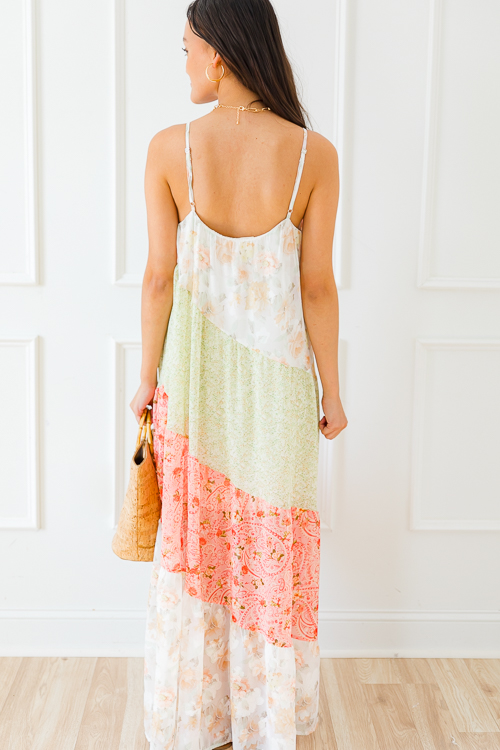 Printed Colorblock Maxi, Multi