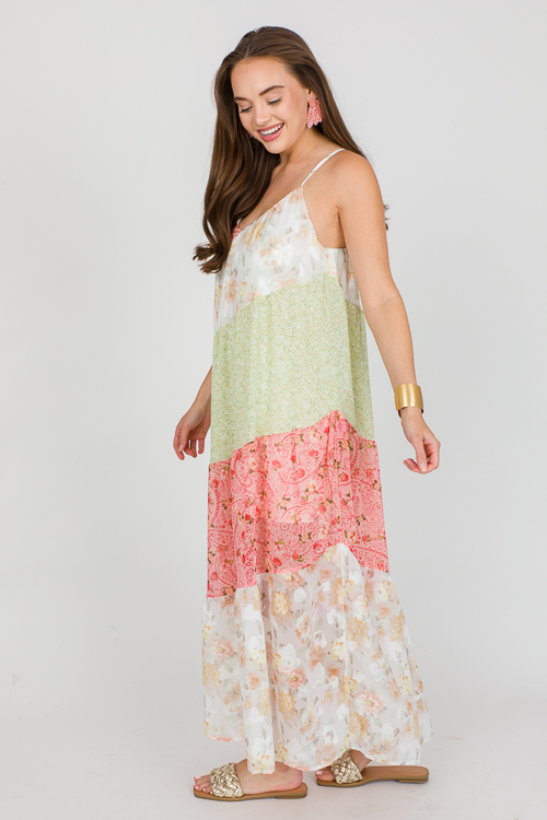Printed Colorblock Maxi, Multi