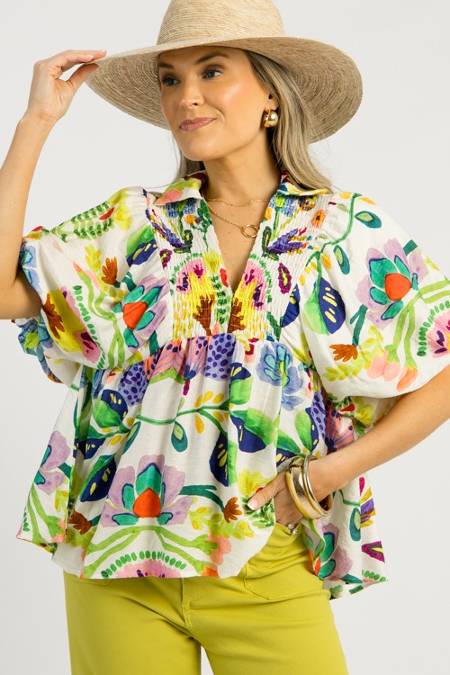 Fresh Florals Top, Lemon Green - 0508-84h.jpg