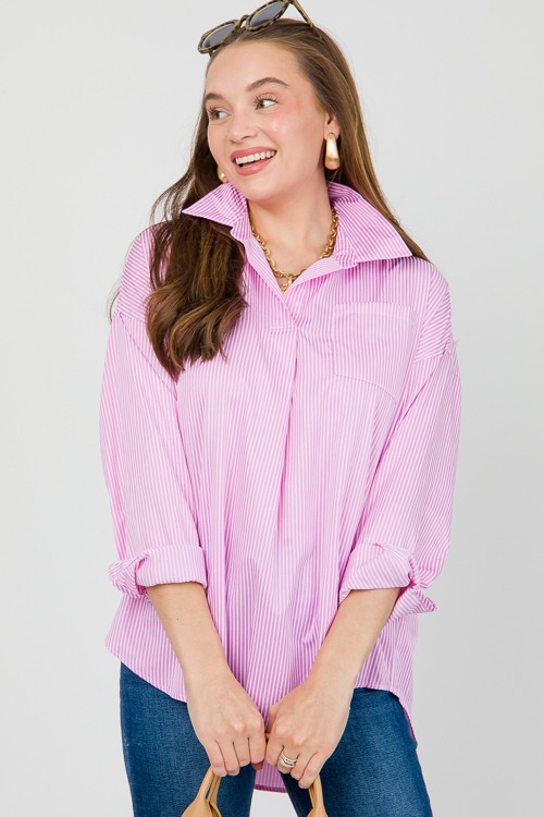 Center Pleat Shirt, Pink Stripe - 0508-99.jpg