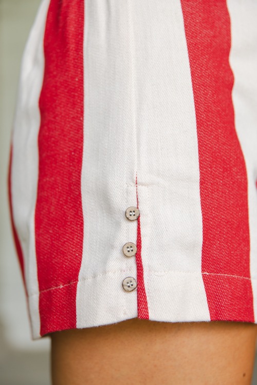 Striped Button Detail Shorts, Red - 0509-107-Edit.jpg