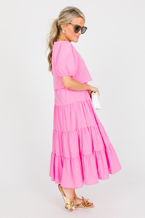 Overlay Tie Belt Midi, Pink