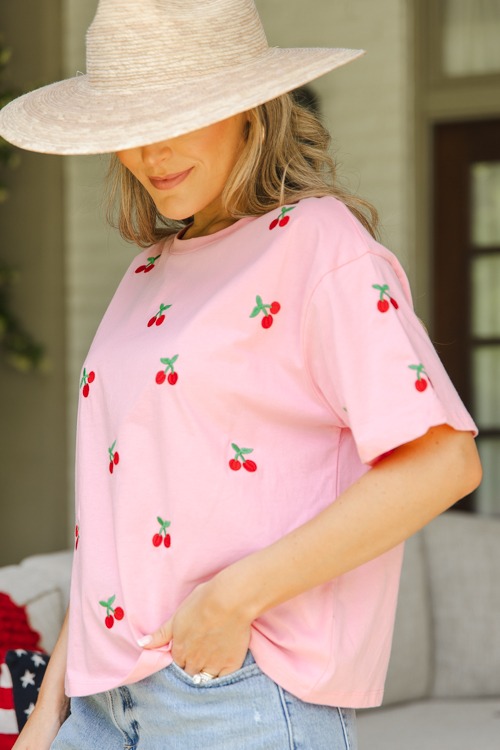 Cherry Embroidery Tee, Pink - 0509-171.jpg