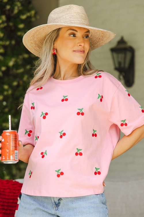 Cherry Embroidery Tee, Pink - 0509-174.jpg