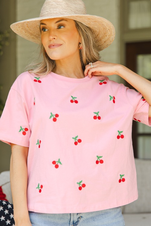 Cherry Embroidery Tee, Pink - 0509-176.jpg