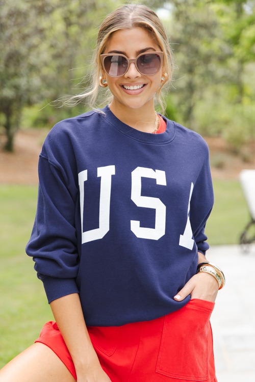 USA Graphic Sweatshirt, Navy - 0509-271.jpg