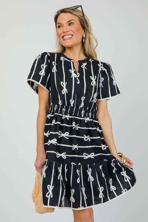 Bess Bow Stripe Dress, Black - 0509-36.jpg