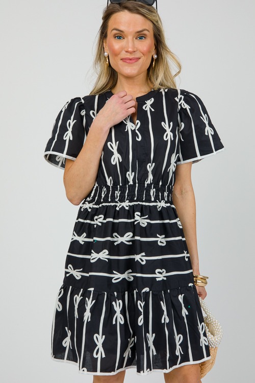 Bess Bow Stripe Dress, Black - 0509-37.jpg