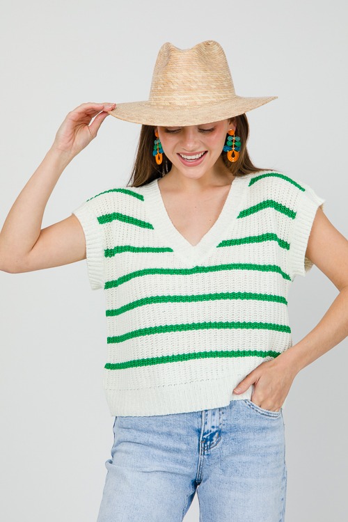 Celine Stripe Sweater, Green - 0509-80.jpg
