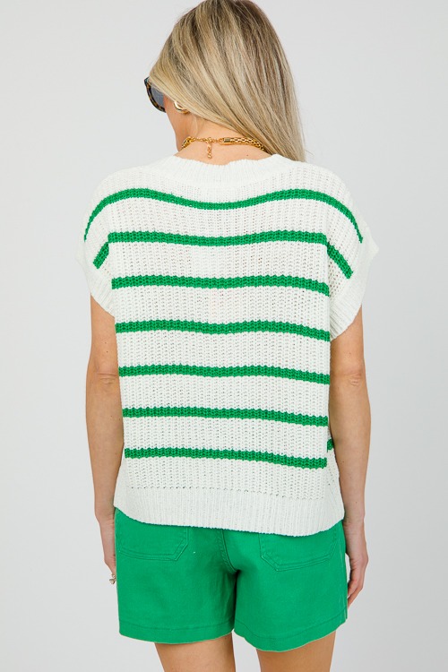 Celine Stripe Sweater, Green - 0509-82.jpg