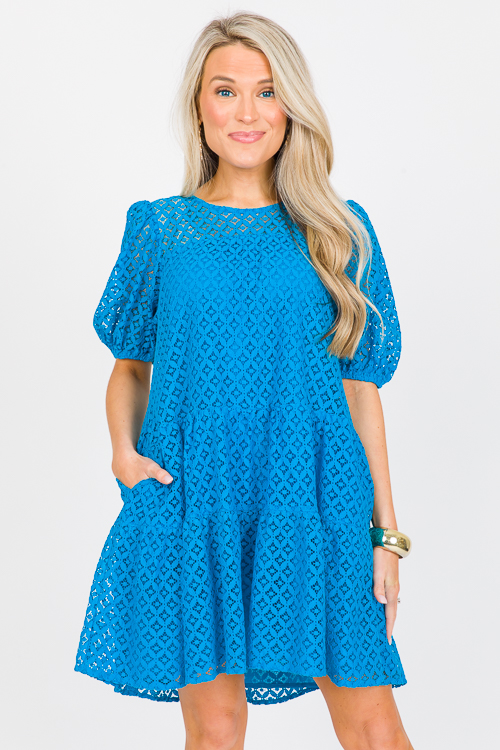 Turquoise Lace Dress