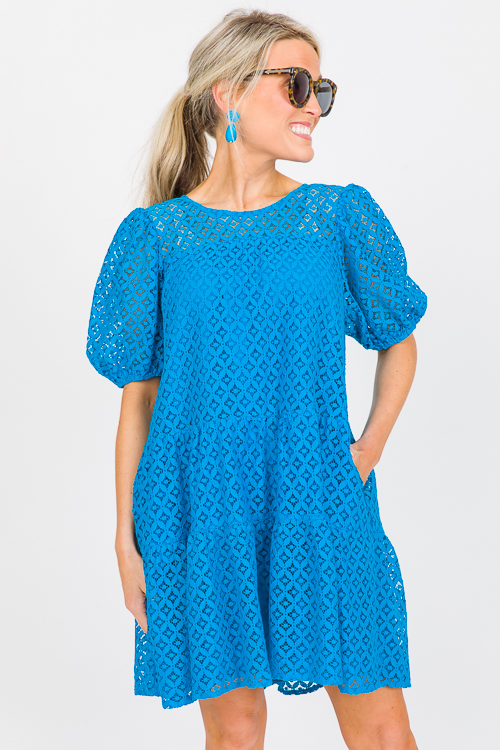 Turquoise Lace Dress