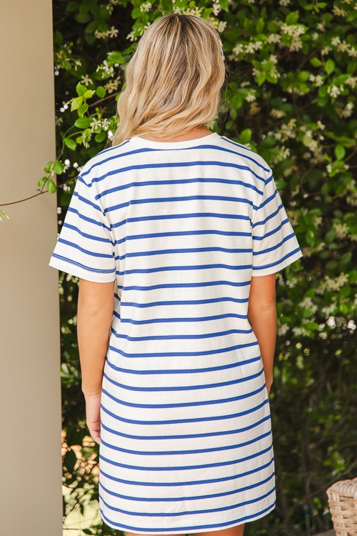 Stripe T-Shirt Dress, Royal - 0510-103.jpg