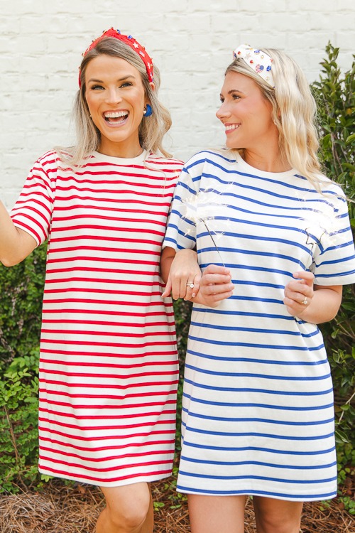 Stripe T-Shirt Dress, Red - 0510-88.jpg