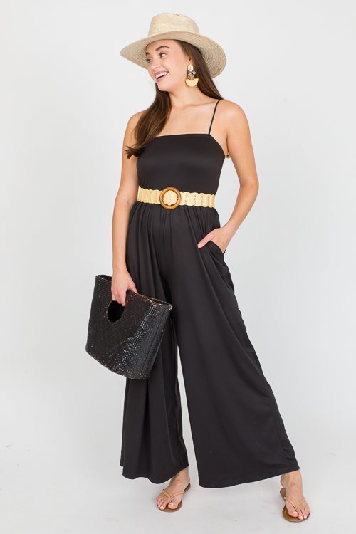 Creamy Soft Knit Jumpsuit, Black