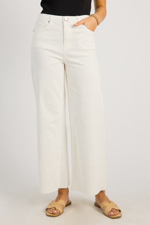 Raw Hem Wide Leg Pants, White - 0513-127p.jpg