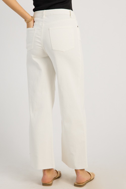 Raw Hem Wide Leg Pants, White - 0513-131.jpg
