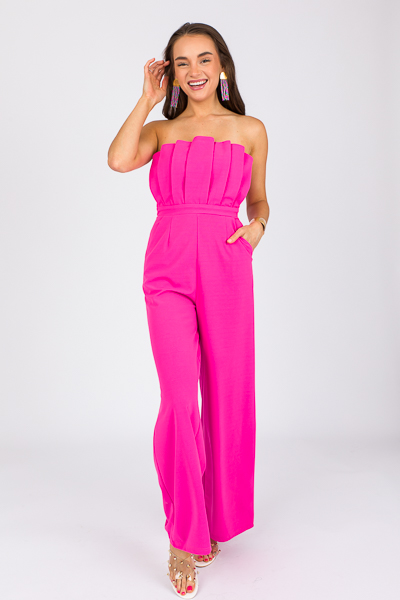 Speechless Jumpsuit, Hot Pink
