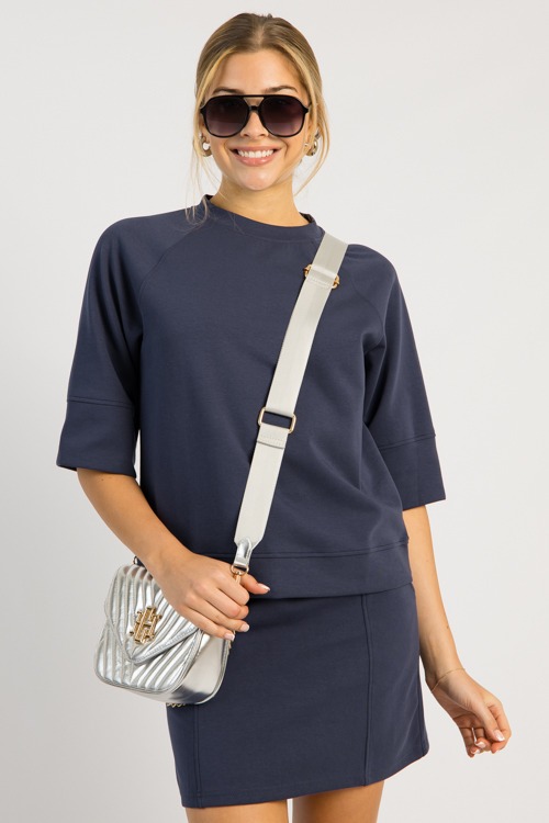 Scuba Pullover Top, Navy