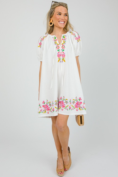 Floral Embroidery Linen Dress - 0513-88.jpg
