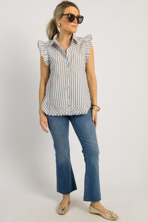 Remi Stripe Button Up, Navy - 0514-173.jpg