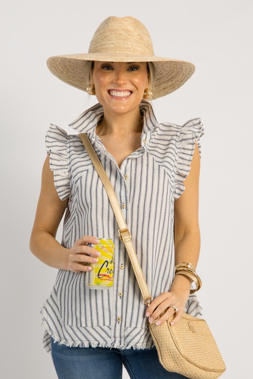 Remi Stripe Button Up, Navy - 0514-174h.jpg