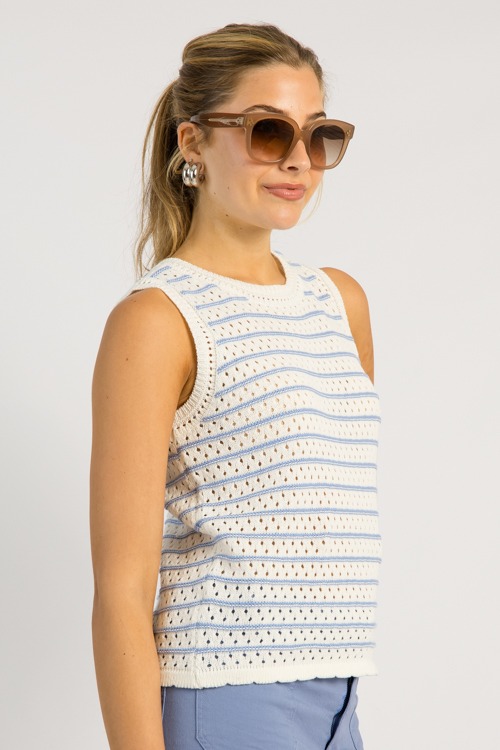 Bayside Sweater Tank, Ivory/Blue - 0514-197h.jpg