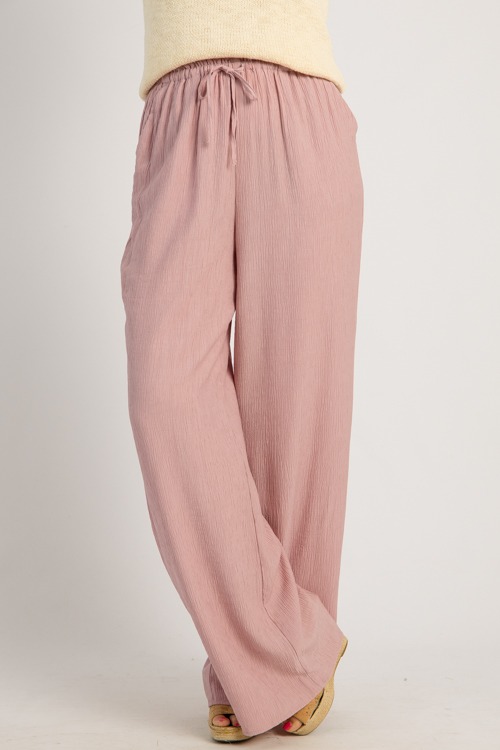 Crinkle Pull-On Pants, Pink - 0514-206.jpg
