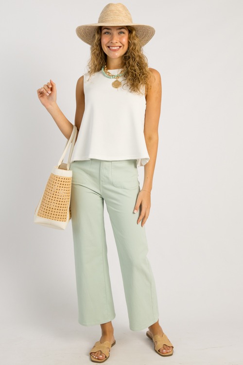 Side Button Knit Tank, White - 0514-214h for pants, p for top.jpg