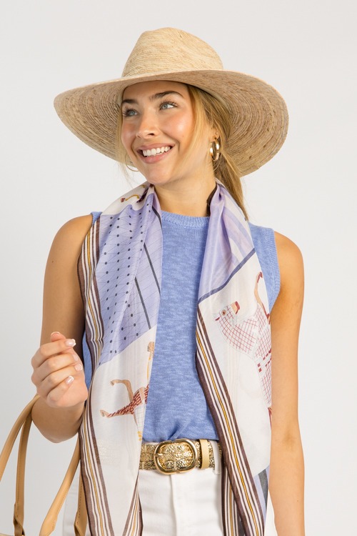 Equestrian Scarf, Lavender