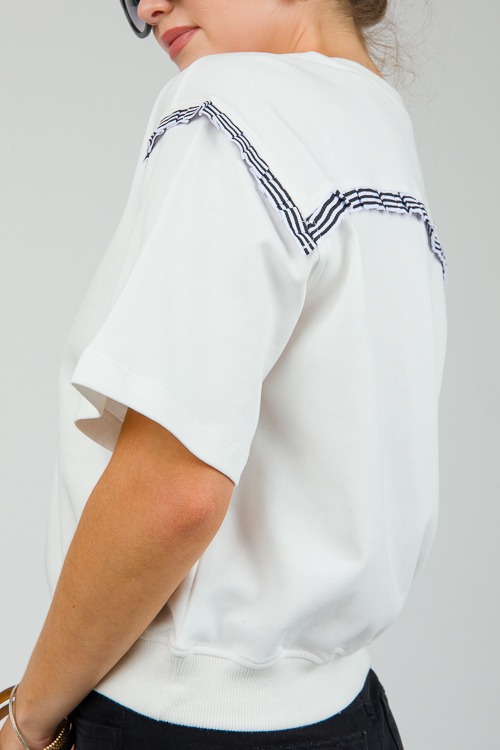 Stripe Trim Pullover Top, White - 0514-78p.jpg