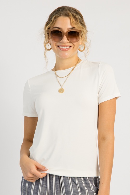 Bamboo Modal Tee, Off White