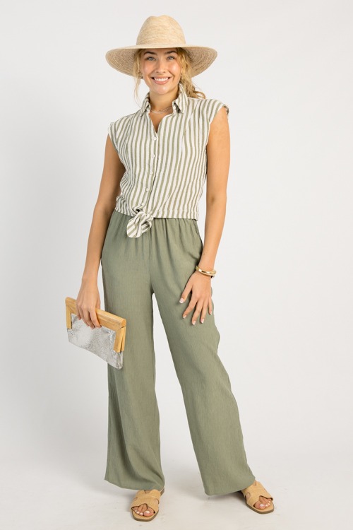 Crinkle Pull-On Pants, Sage - 0515-39p.jpg