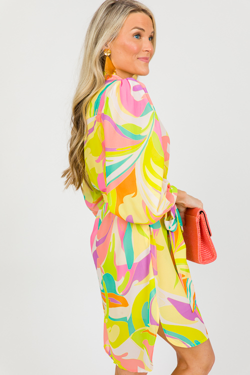 Summer Breeze Shirt Dress, Chartreuse
