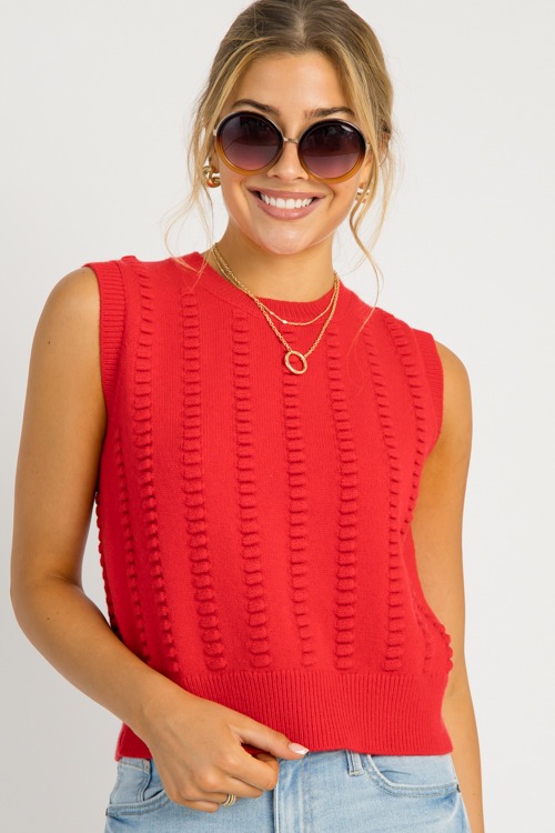 Textured Sweater Tank, Red - 0516-128.jpg