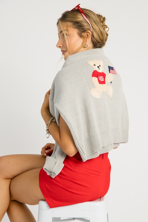 Teddy Bear Flag Sweater, H Grey - 0516-94h.jpg