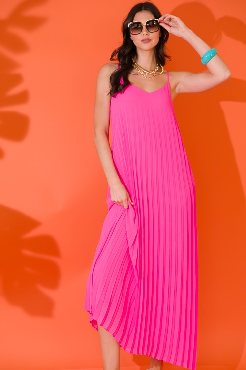 Pretty In Pink Pleated Maxi