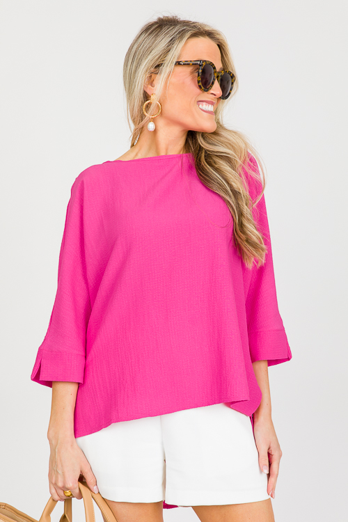 Meg Blouse, Hot Pink