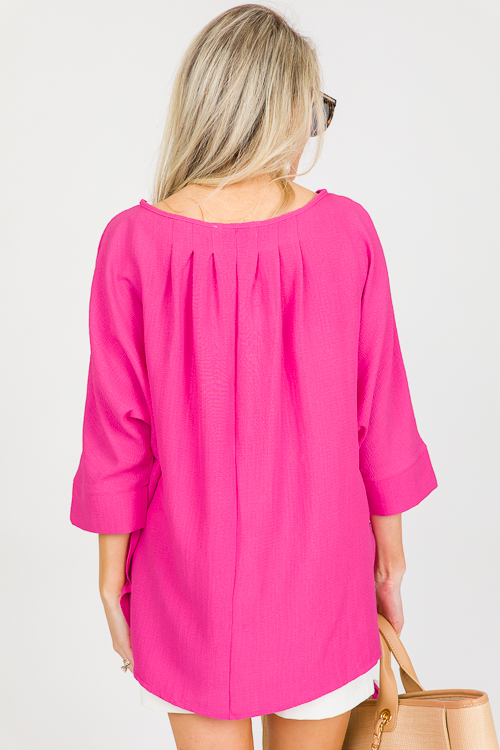 Meg Blouse, Hot Pink